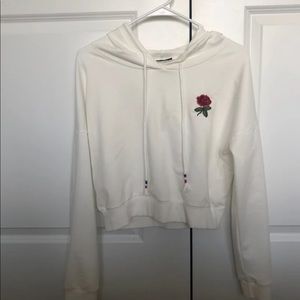 white rose sweatshirt